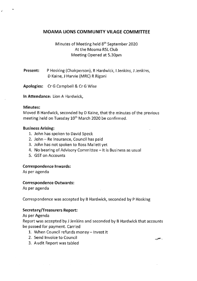 Agenda Of Ordinary Council Meeting 27 00 2020